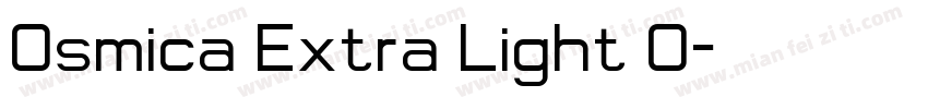 Osmica Extra Light O字体转换